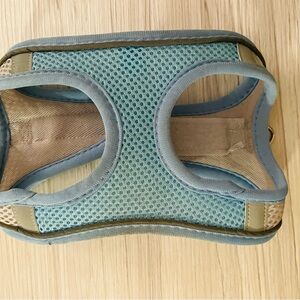 Small dog/puppy light blue mesh harness